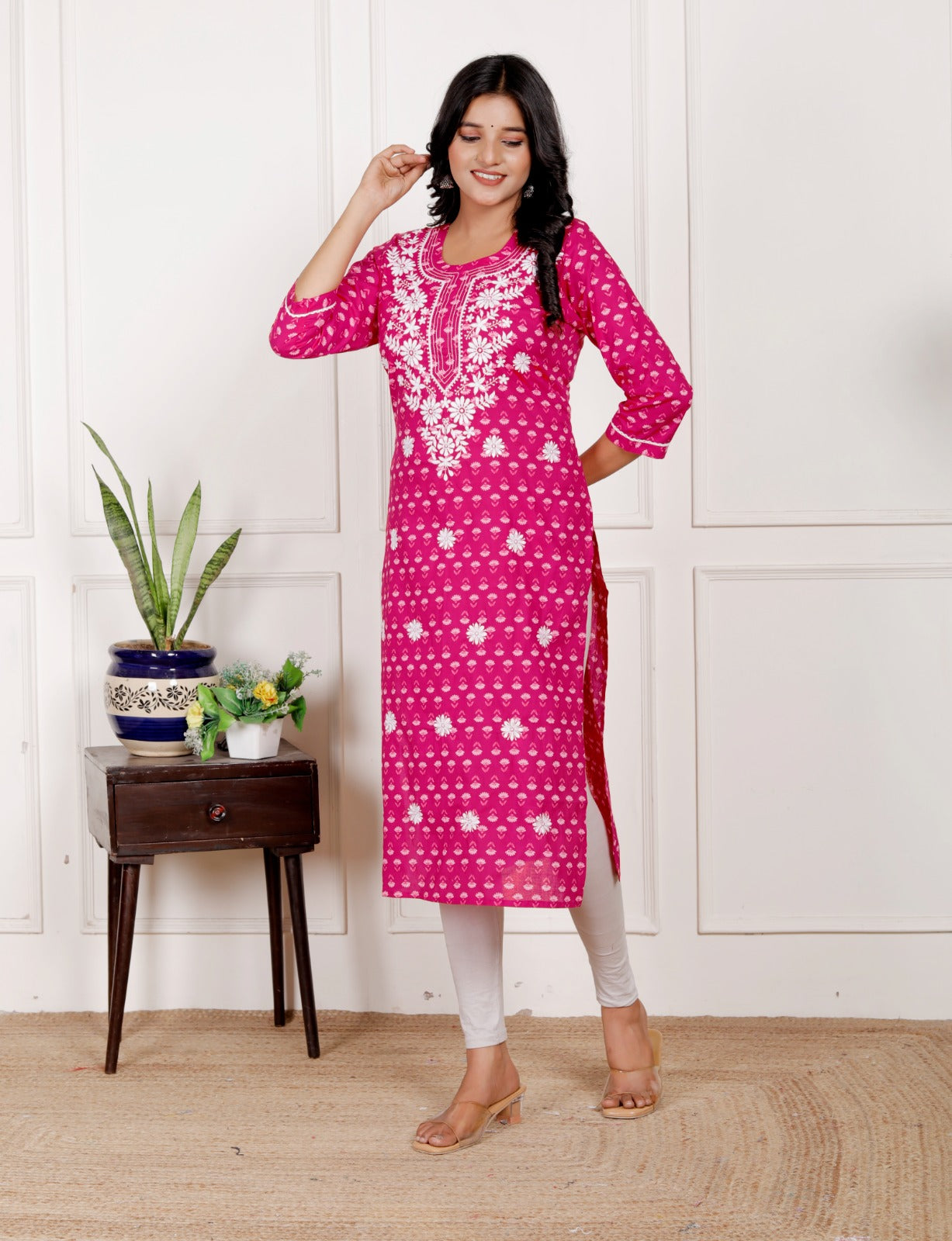 Cotton Full Embroidery Kurti