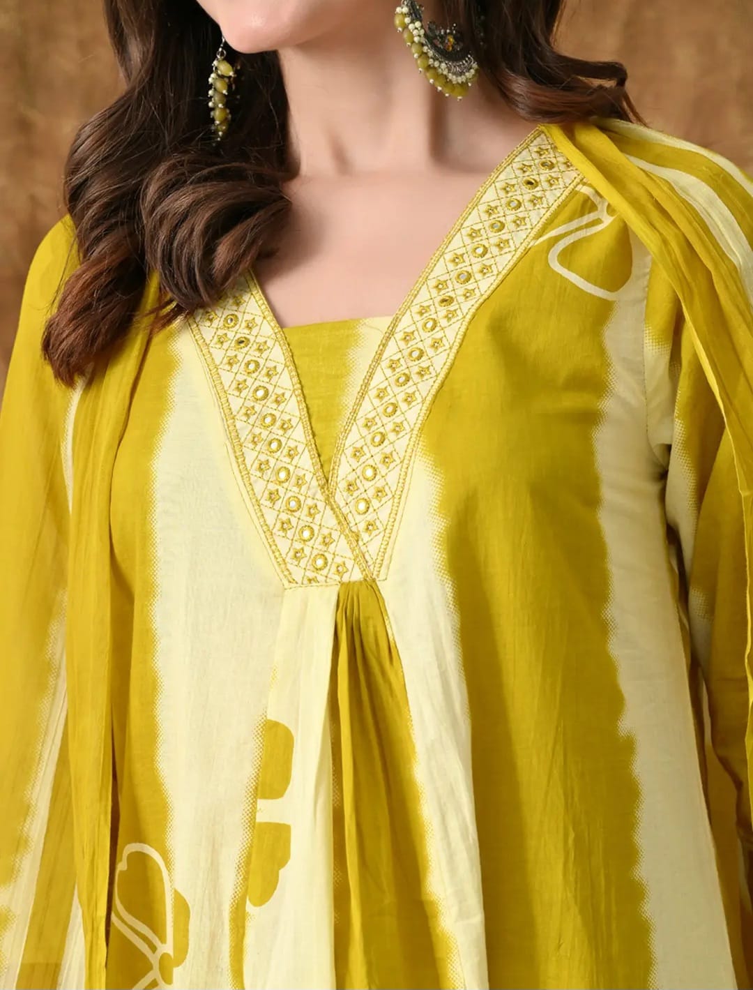 Yellow Royal Rayon Dupatta Suit Set