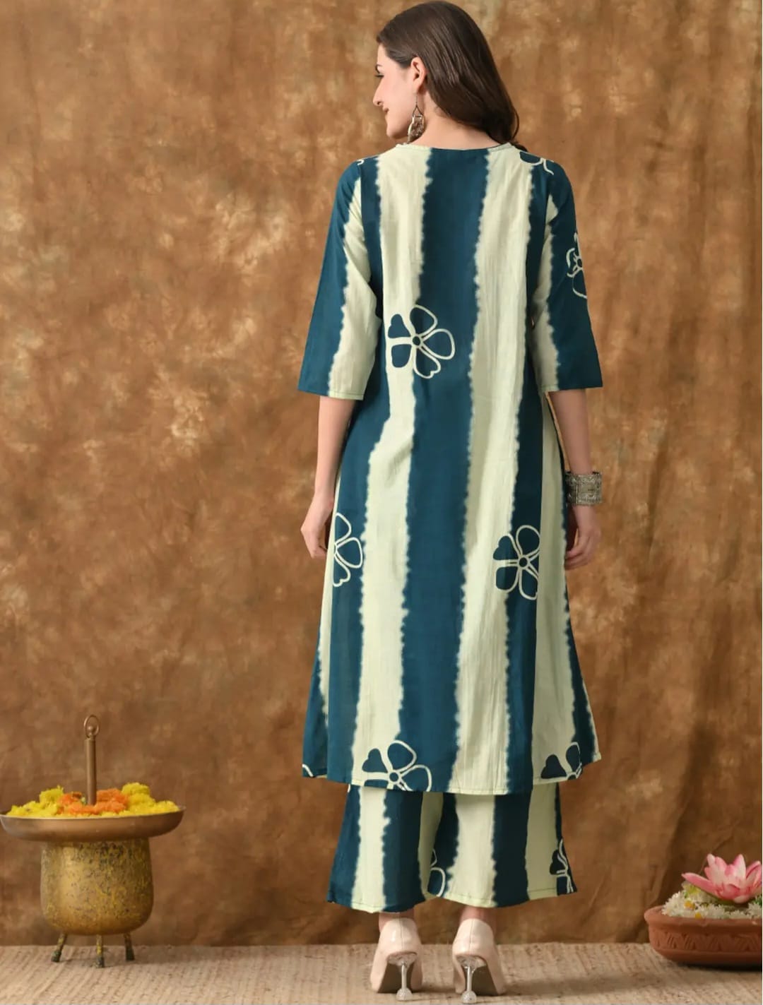 Green Royal Rayon Dupatta Suit Set