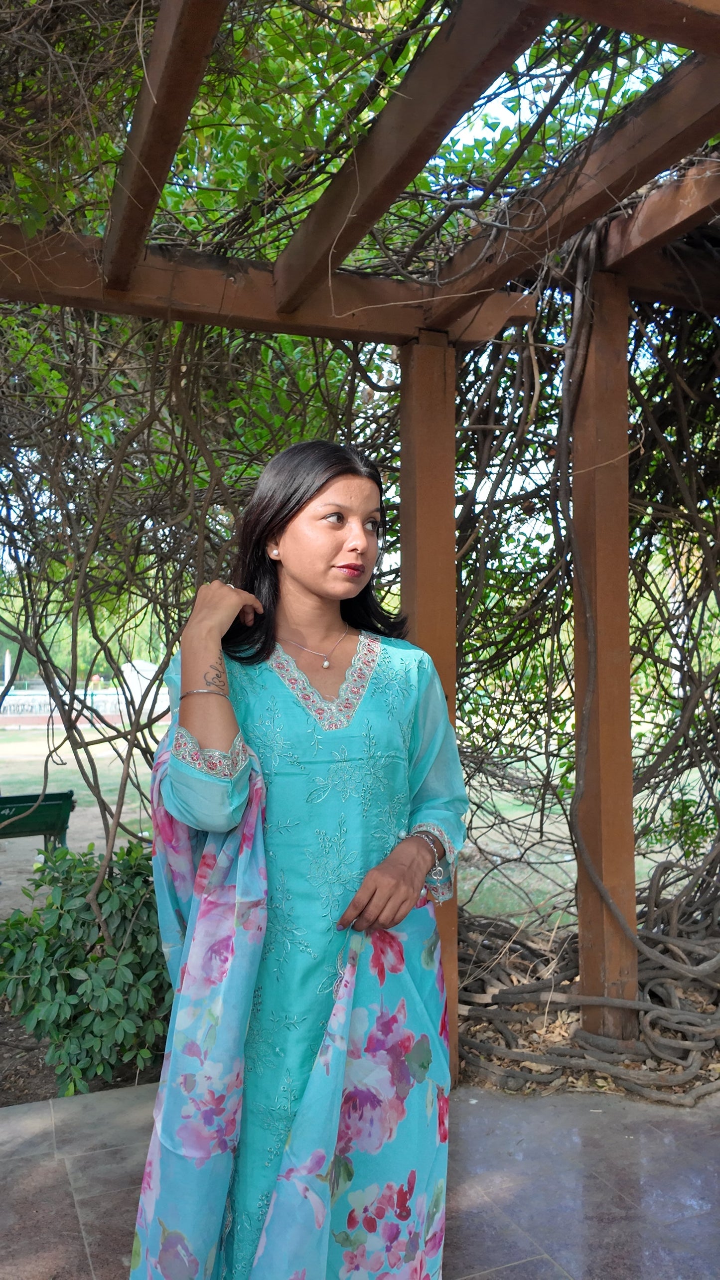 Premium Heavy Organza 3-Piece Set