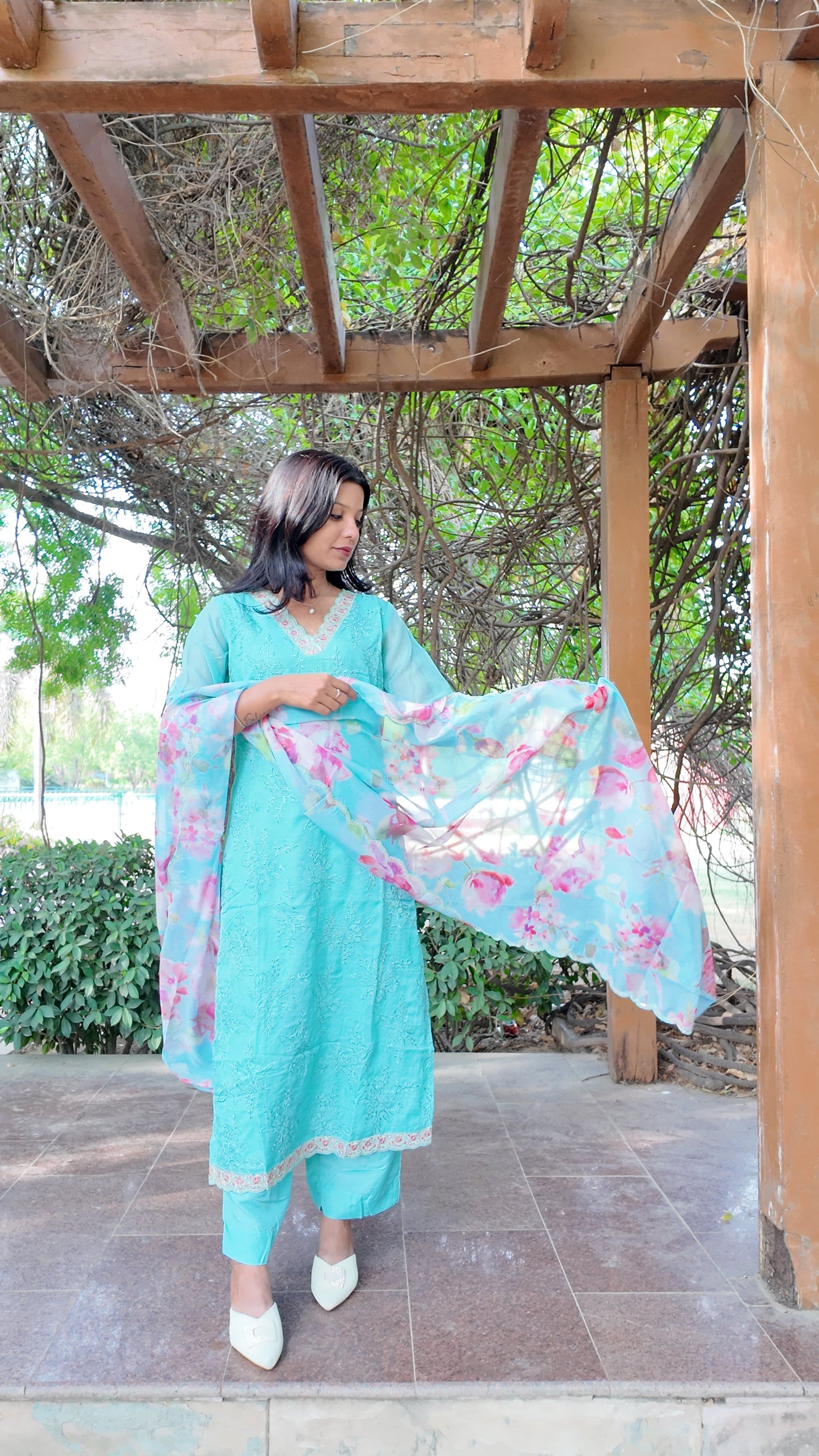 Premium Heavy Organza 3-Piece Set