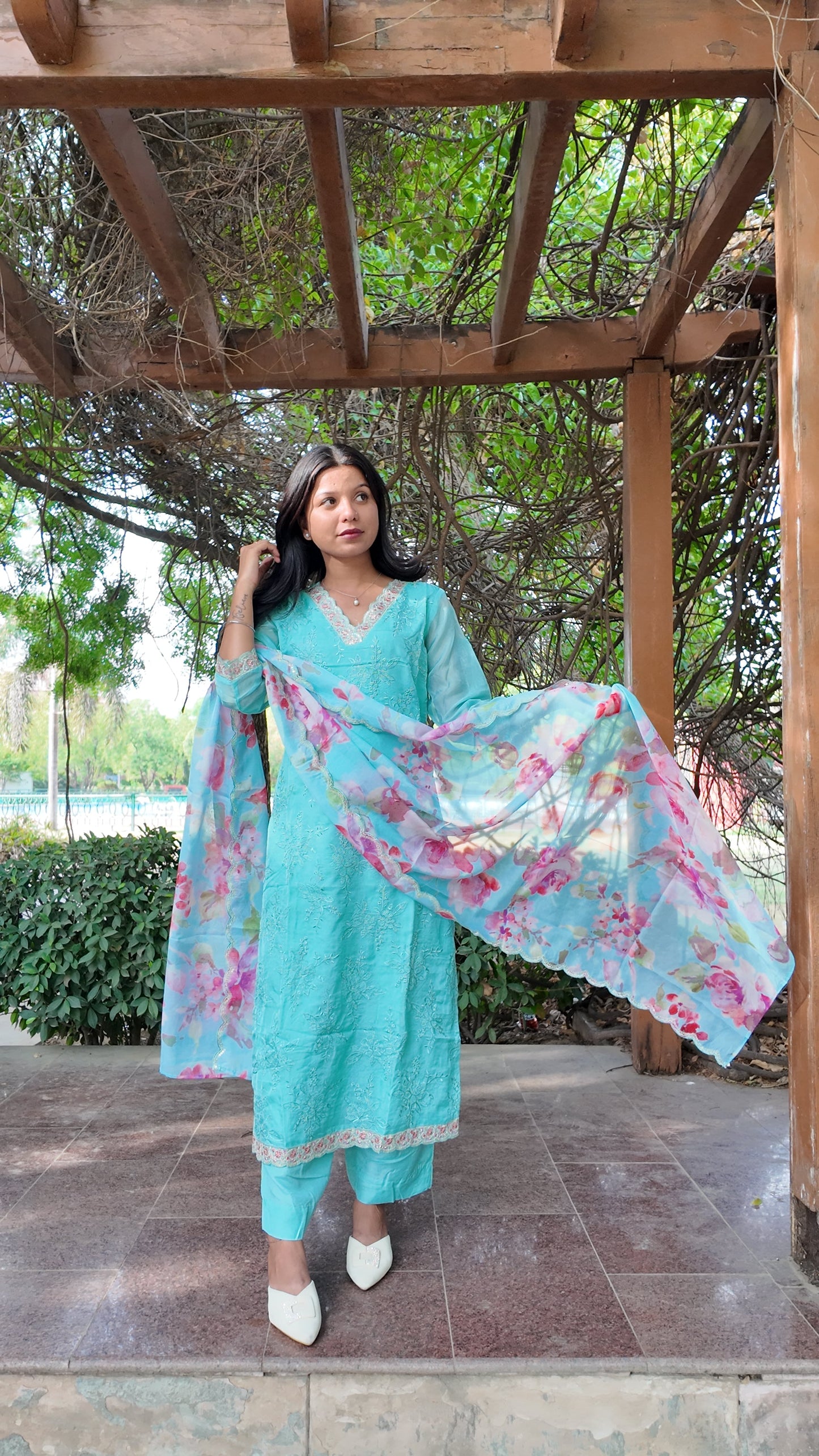 Premium Heavy Organza 3-Piece Set