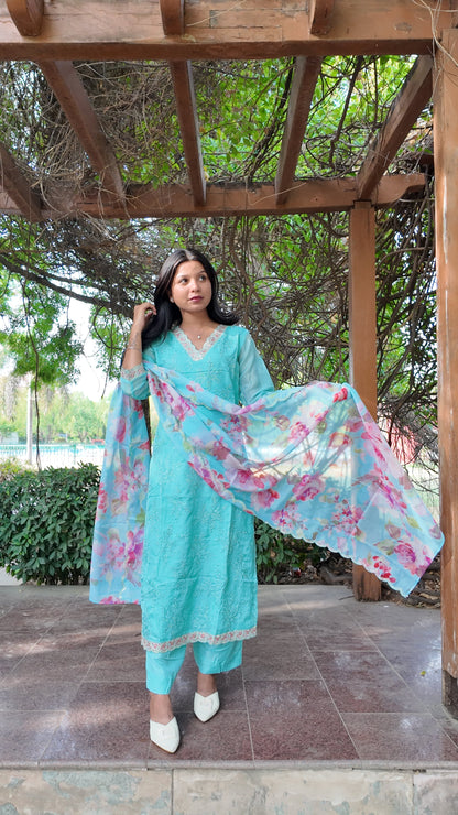 Premium Heavy Organza 3-Piece Set