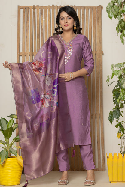 Vescose Silk Fabric Suit