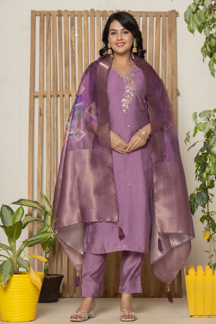 Vescose Silk Fabric Suit