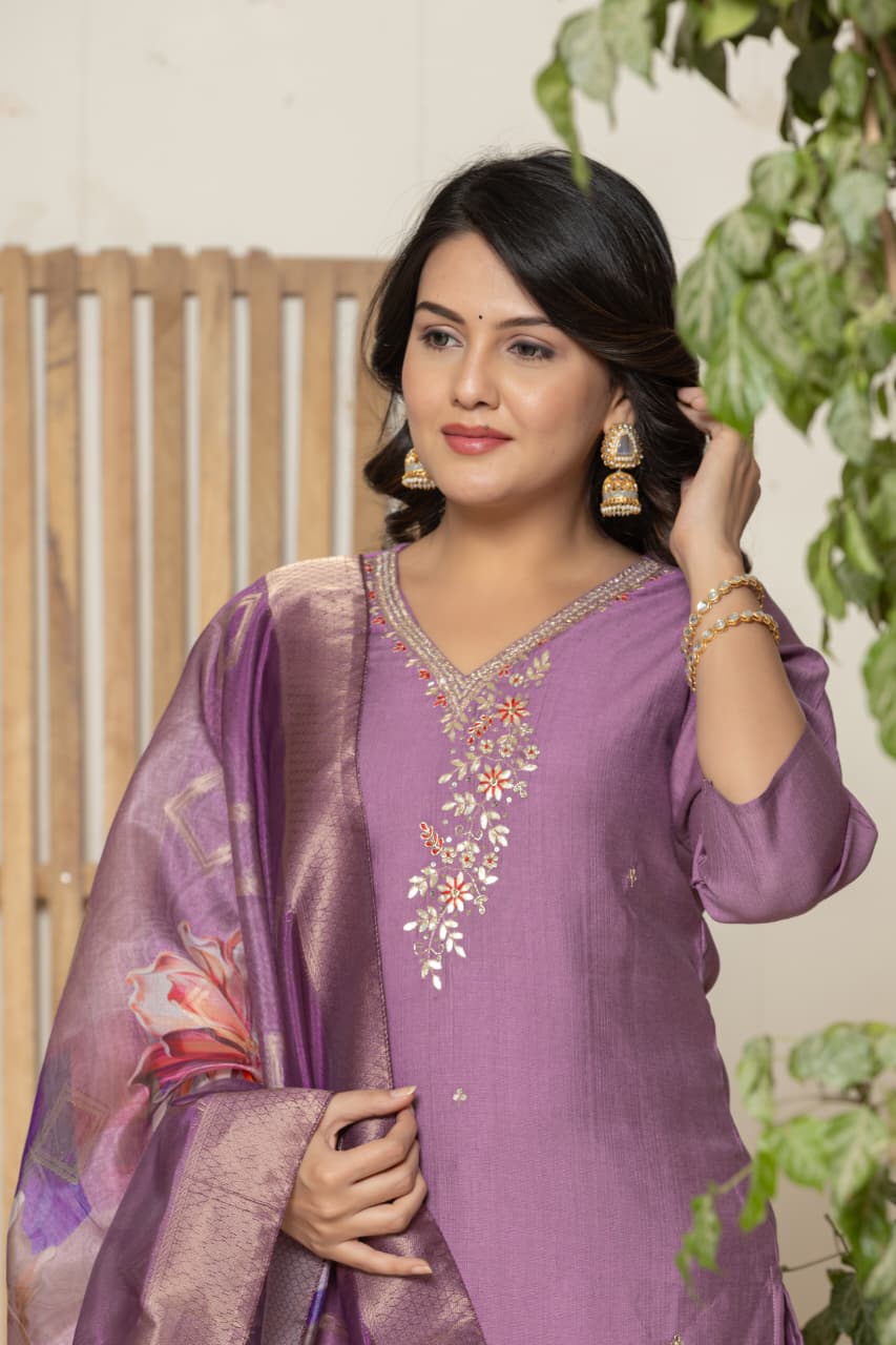 Vescose Silk Fabric Suit