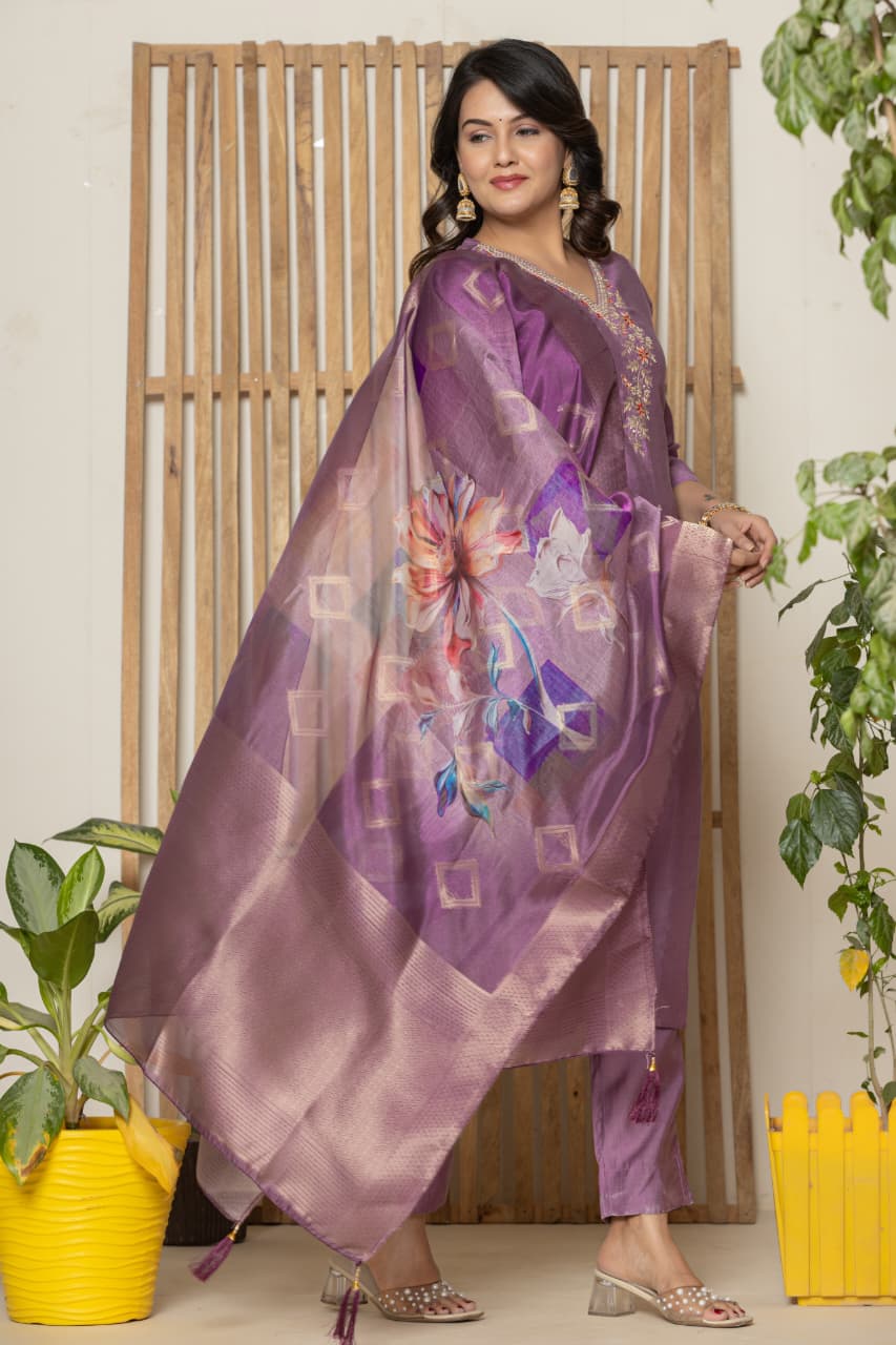 Vescose Silk Fabric Suit