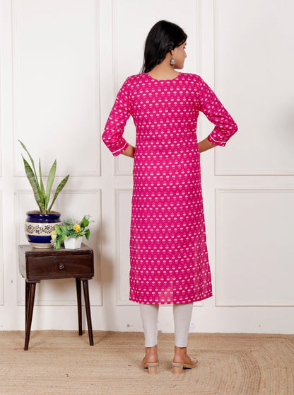 Cotton Full Embroidery Kurti