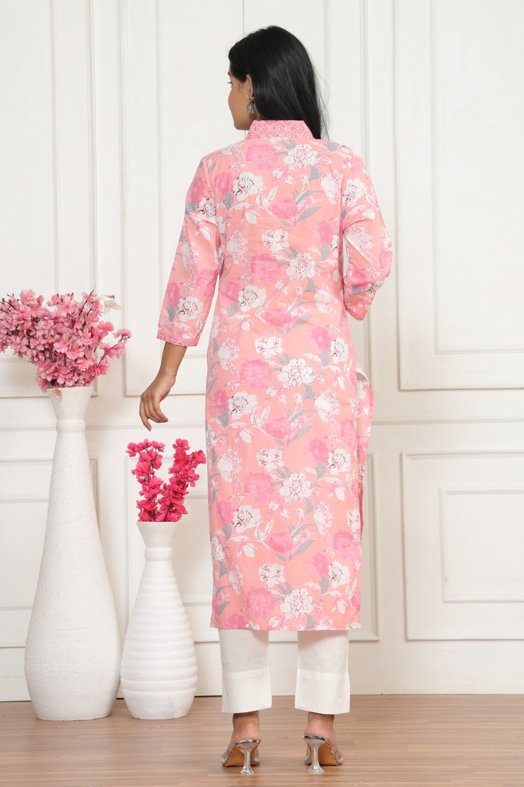 V neck Cotton Kurti