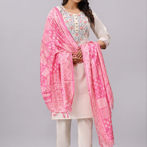Khadi Cotton Embroidery Suit Set
