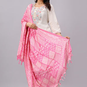 Khadi Cotton Embroidery Suit Set