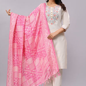 Khadi Cotton Embroidery Suit Set