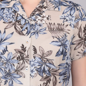 Rayon Printed Mini Dress,