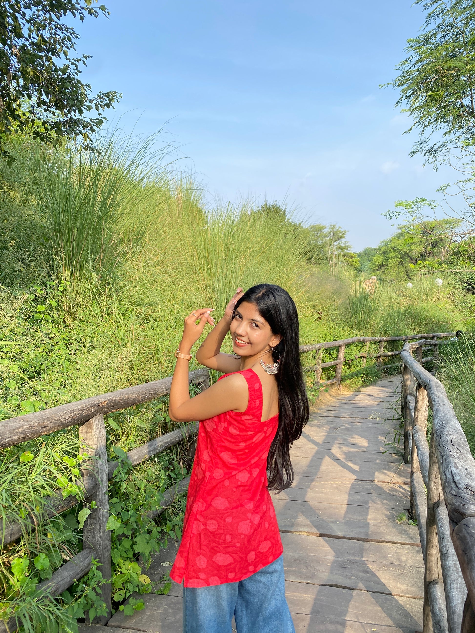 Maroon Azhak Print Kurti Pant Set
