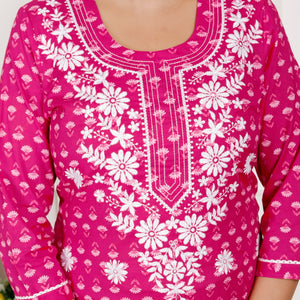 Cotton Full Embroidery Kurti