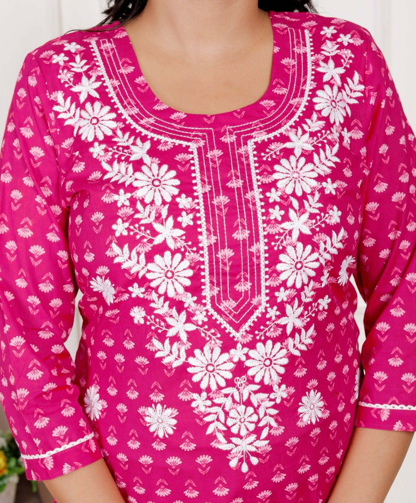 Cotton Full Embroidery Kurti