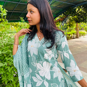 Pure Cotton Floral Print 3-Piece Set