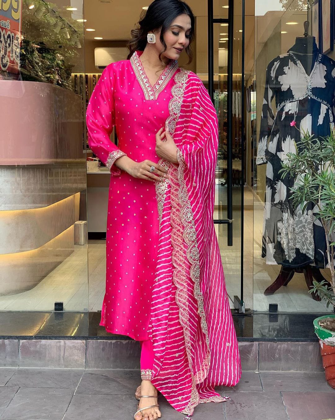Women’s Embroidered Kurta, Salwar & Dupatta Set