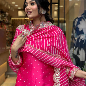 Women’s Embroidered Kurta, Salwar & Dupatta Set