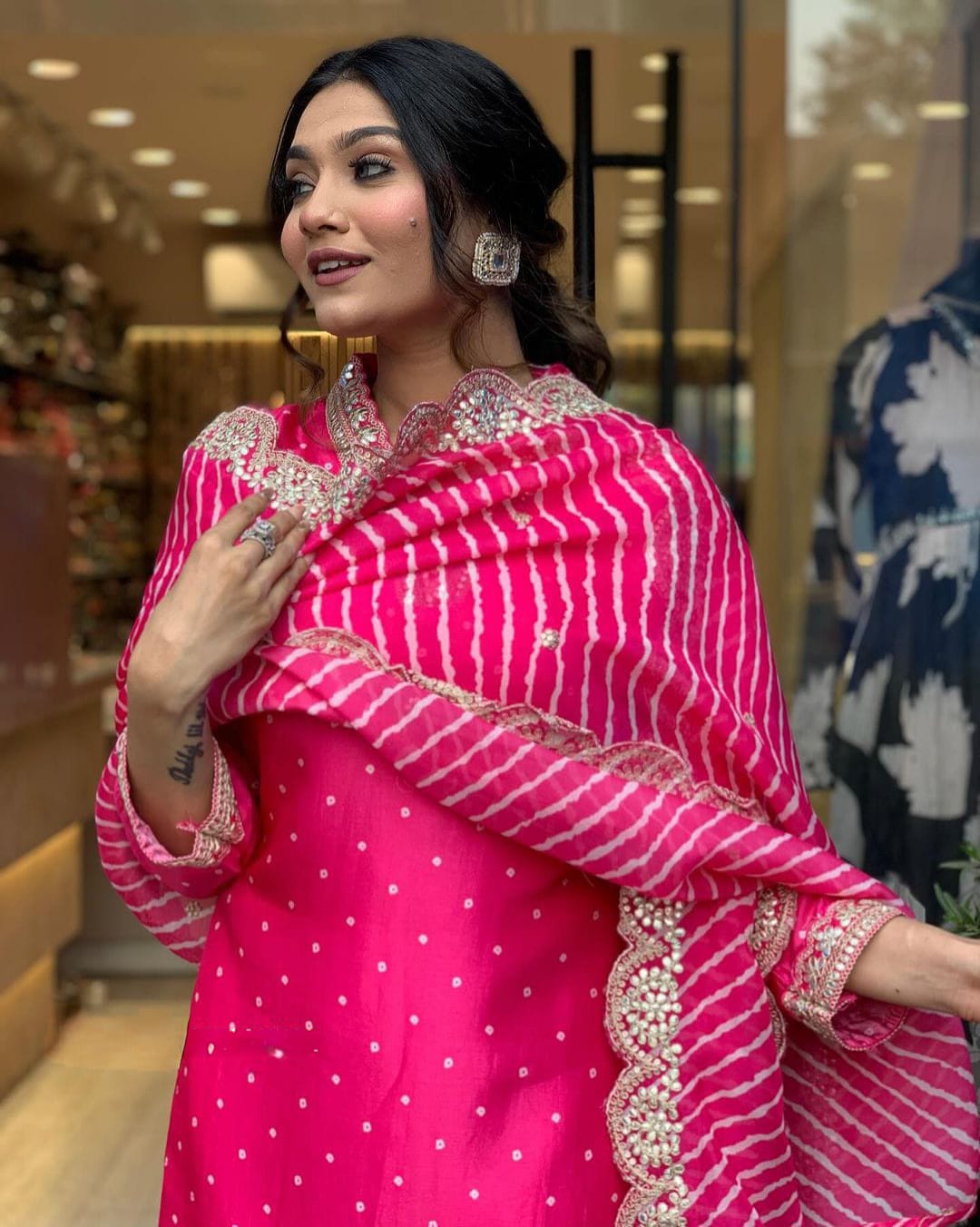 Women’s Embroidered Kurta, Salwar & Dupatta Set