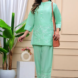 Cotton Stylish Printed Co-ord Set – Kurta with Pant
